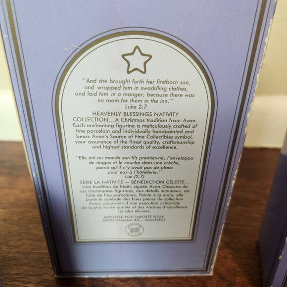 Avon Heavenly Blessings Vintage Nativity Set 7 pcs Holy Family Angel 3 Wisemen - Picture 10 of 11